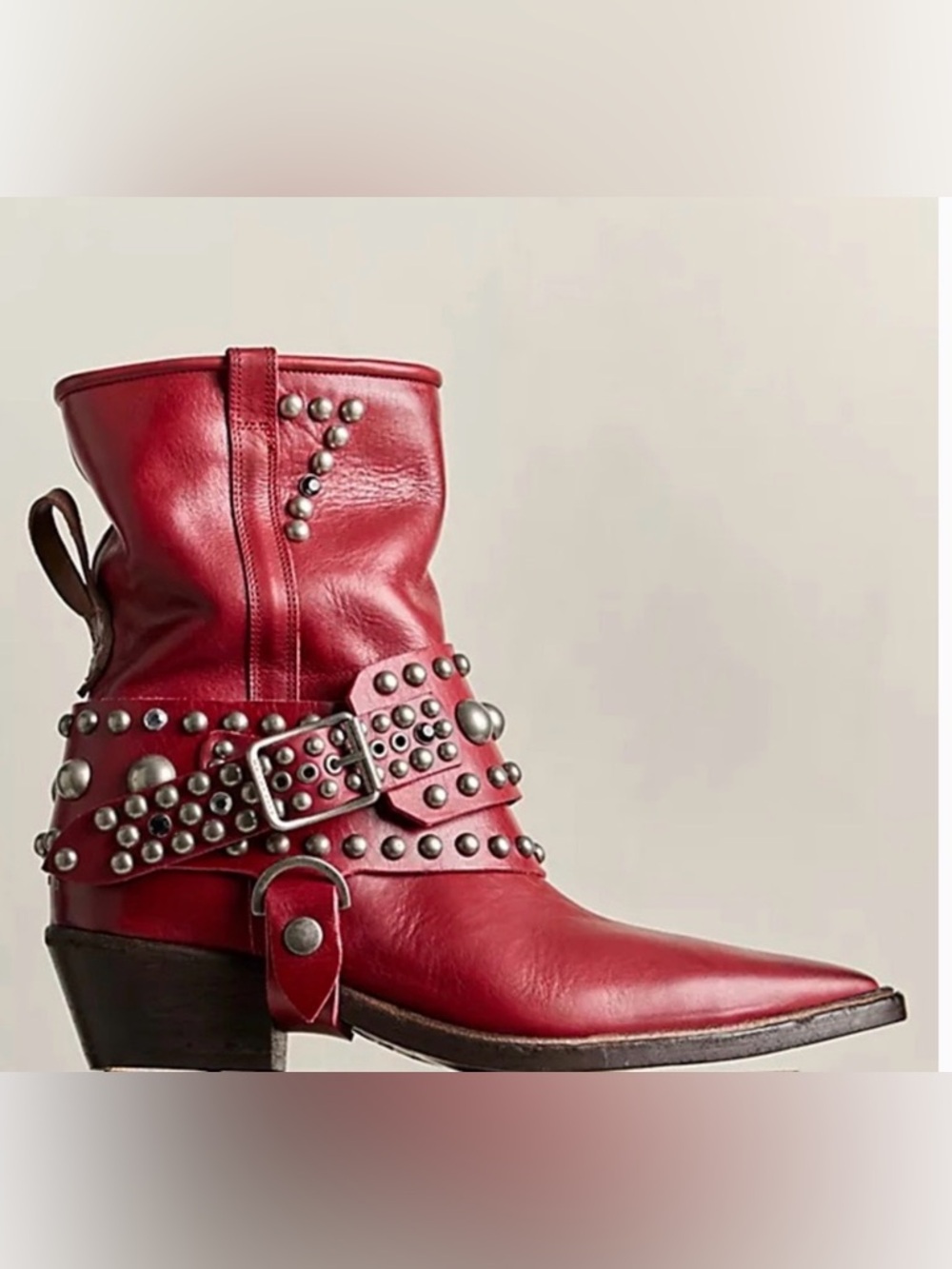 We The Free Red Studded Axel Ankle Boots 🔥🔥 Size 8.5 9.5 $350 Each